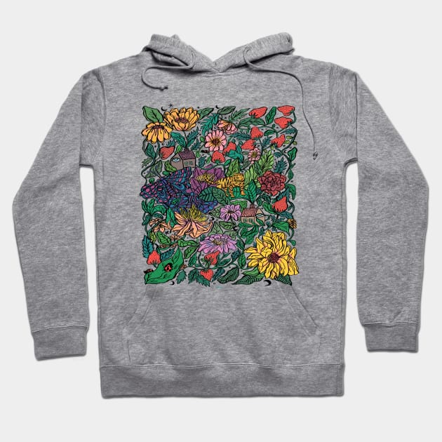 Animals and flowers Hoodie by todaviahandmade